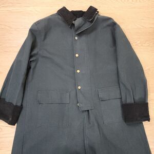 Vintage Scully Duster Coat Mens L Long Trench Charcoal Canvas Western Chores